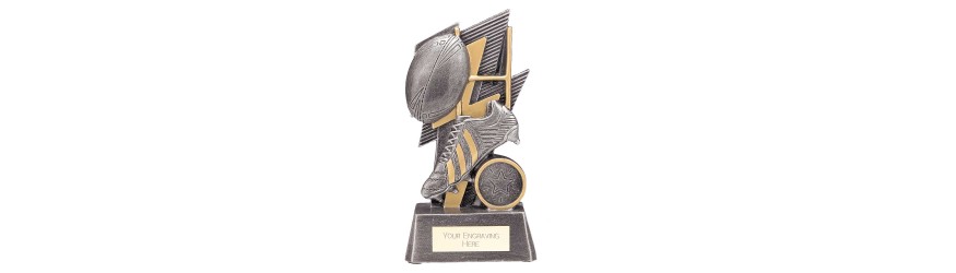 STRIKE BOLT RUGBY AWARD - 3 SIZES - 13CM TO 17CM STRIKE BOLT RUGBY AWARD - 3 SIZES - 13CM TO 17CM